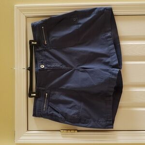 Classy Navy Zipper Accented Shorts by Style & Co Women Size 16W